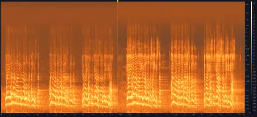 Tape deck azimuth adjustment - spectrogram comparison